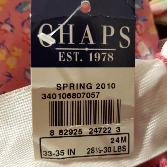Chaps girls 24 months floral lined dress  NWT - Picture 3 of 5